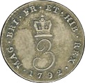 3 Pence - George III Thin numerals; incl. Maundy reverse