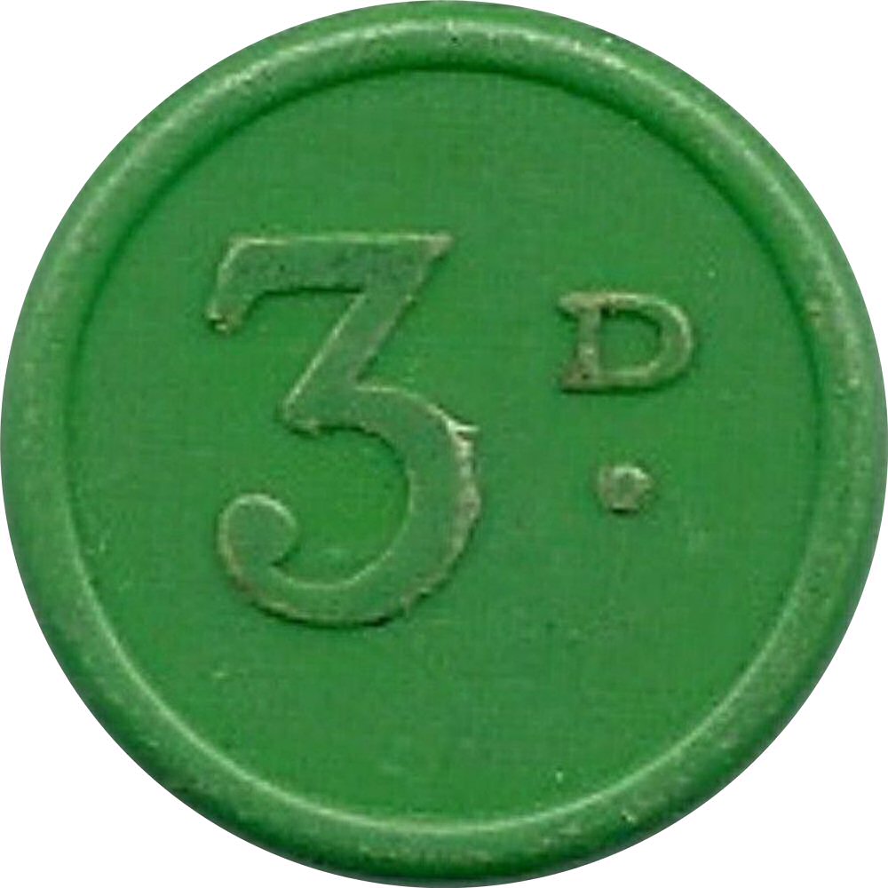 3 Pence - Leeds City Transport reverse