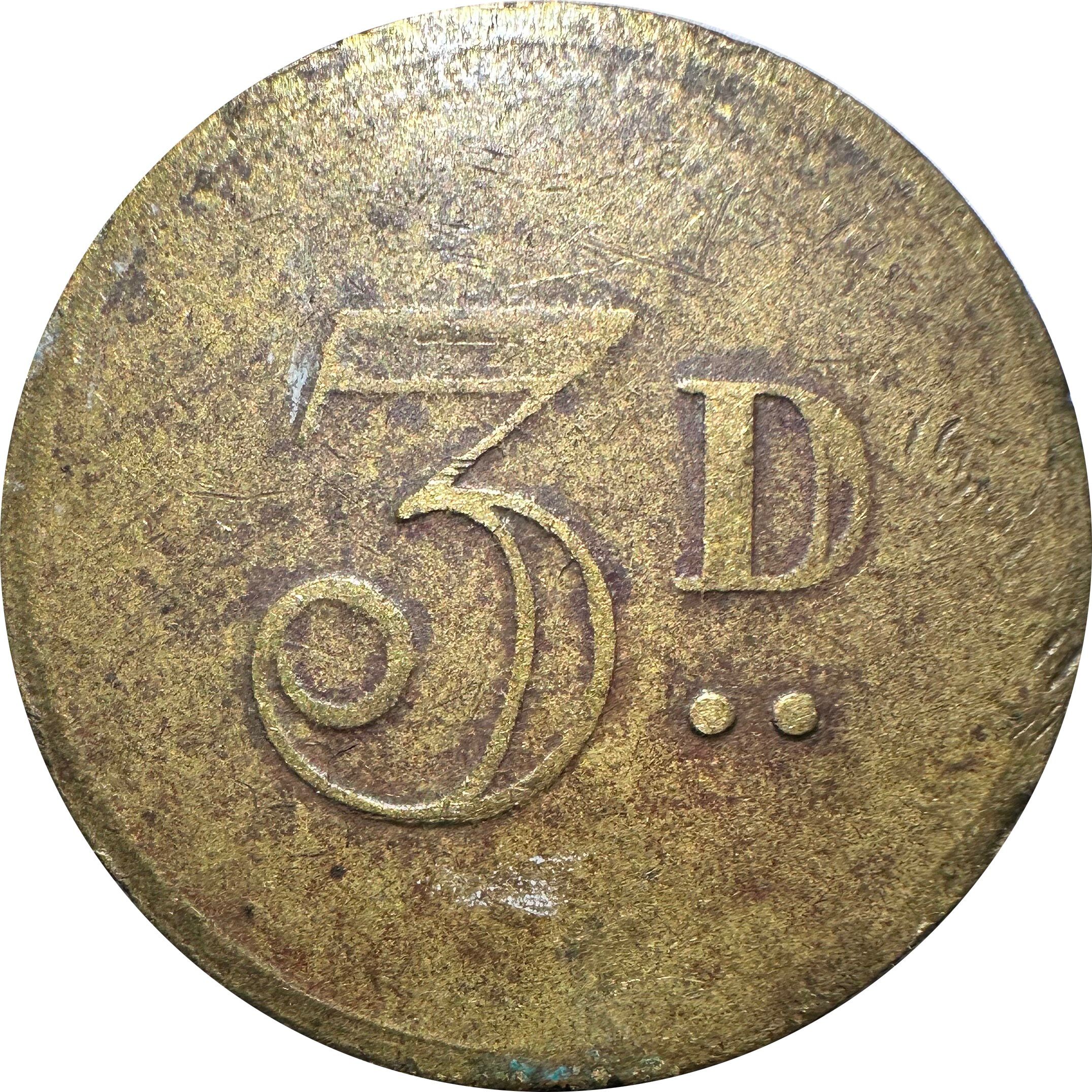 3 Pence - P. Ryan Cardiff reverse