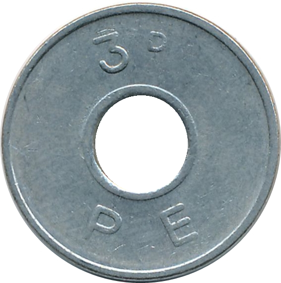 3 Pence - PE obverse