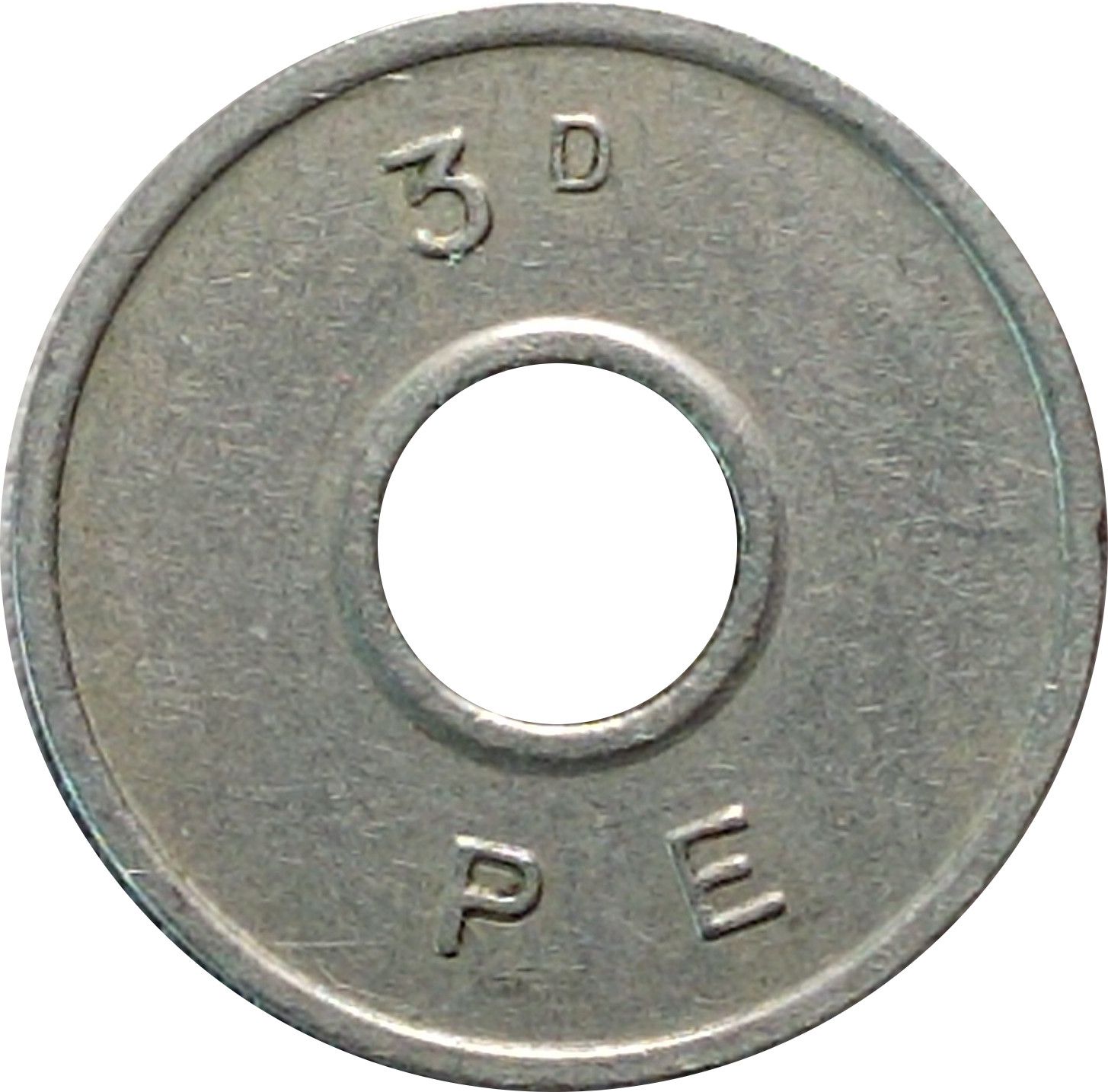 3 Pence - PE Value in kind only reverse