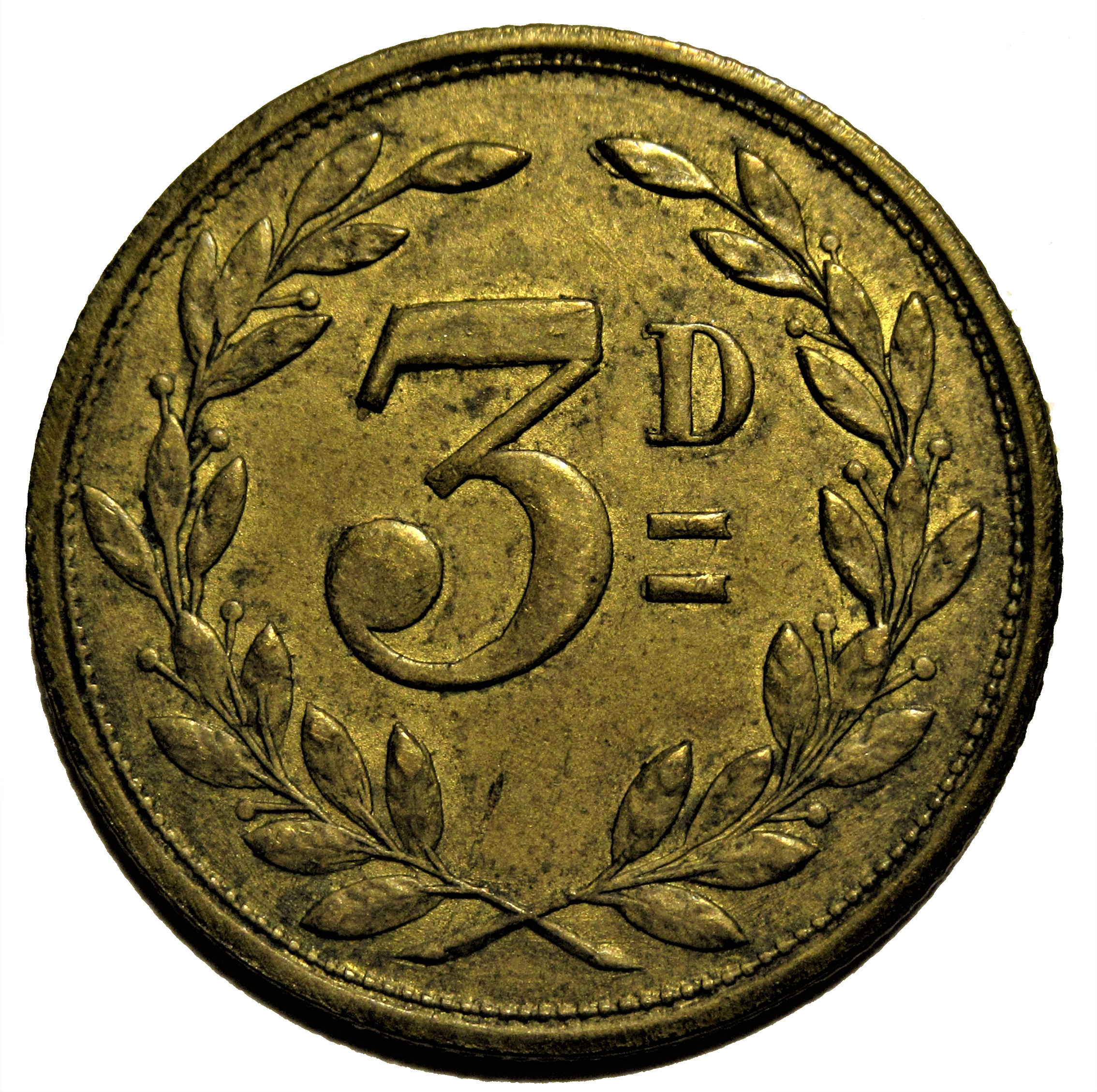 3 Pence - Redditch Inn, Pub Plymouth reverse