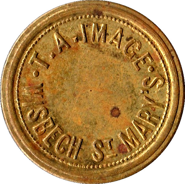 3 Pence - T.A. Image Wisbech St Mary's Farm Token reverse