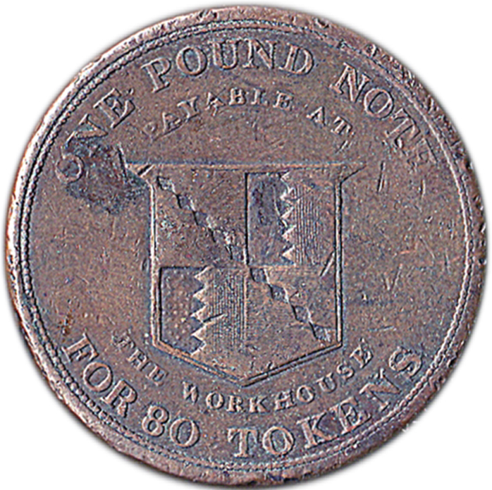 3 Pence Worcestershire - Birmingham / Workhouse reverse