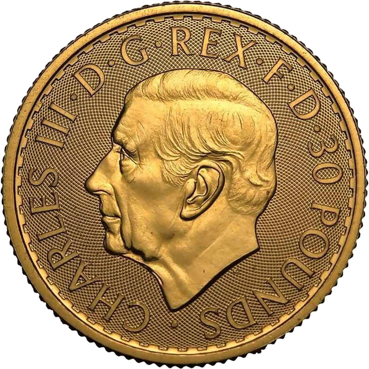 30 Pounds - Charles III 1/3 oz Fine Gold obverse