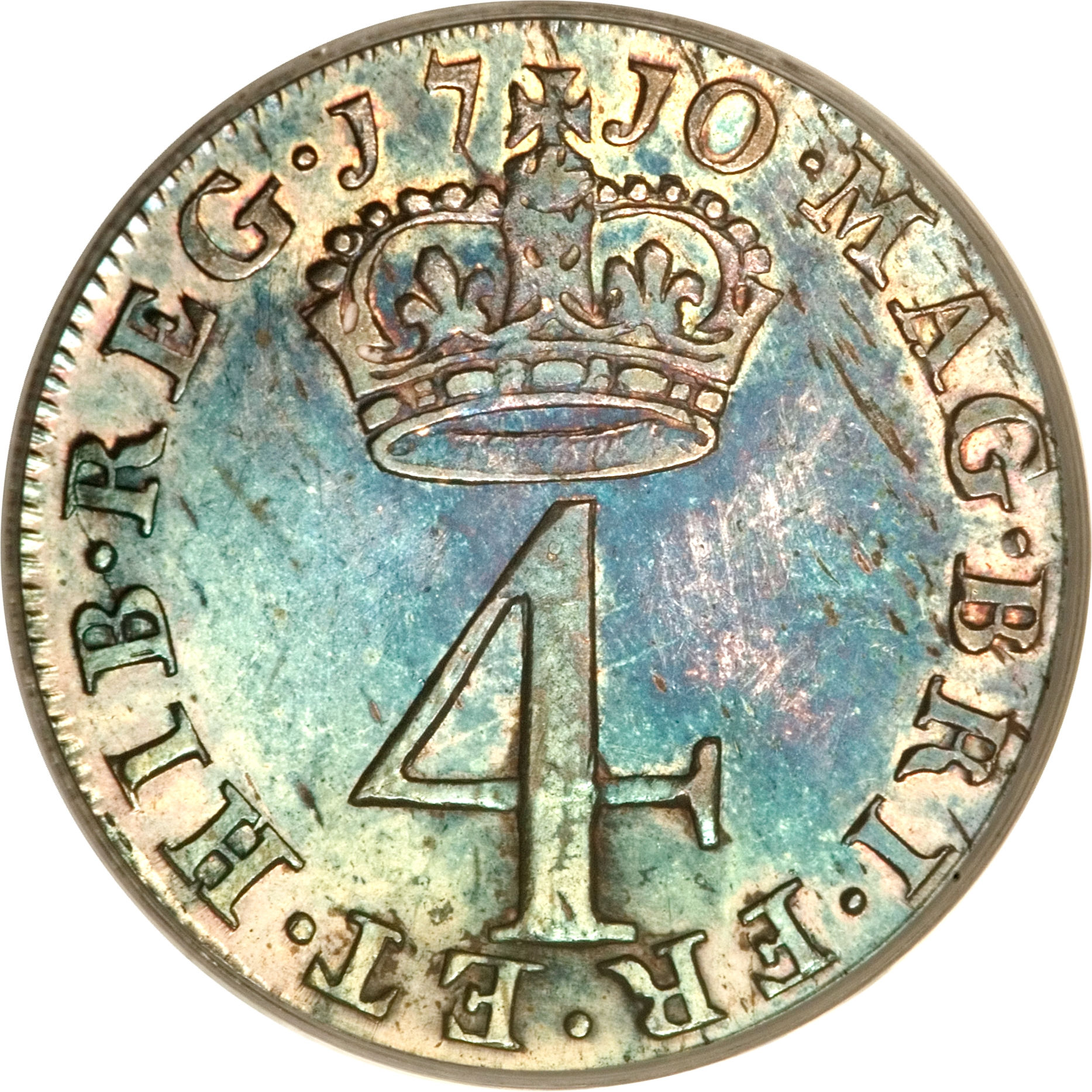 4 Pence - Anne incl. Maundy reverse