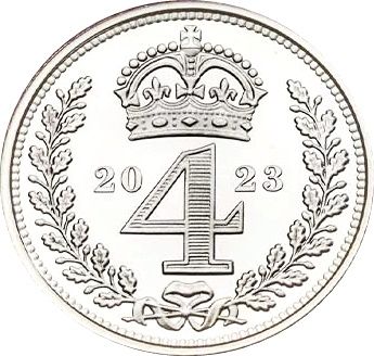 4 Pence - Charles III Maundy Money reverse