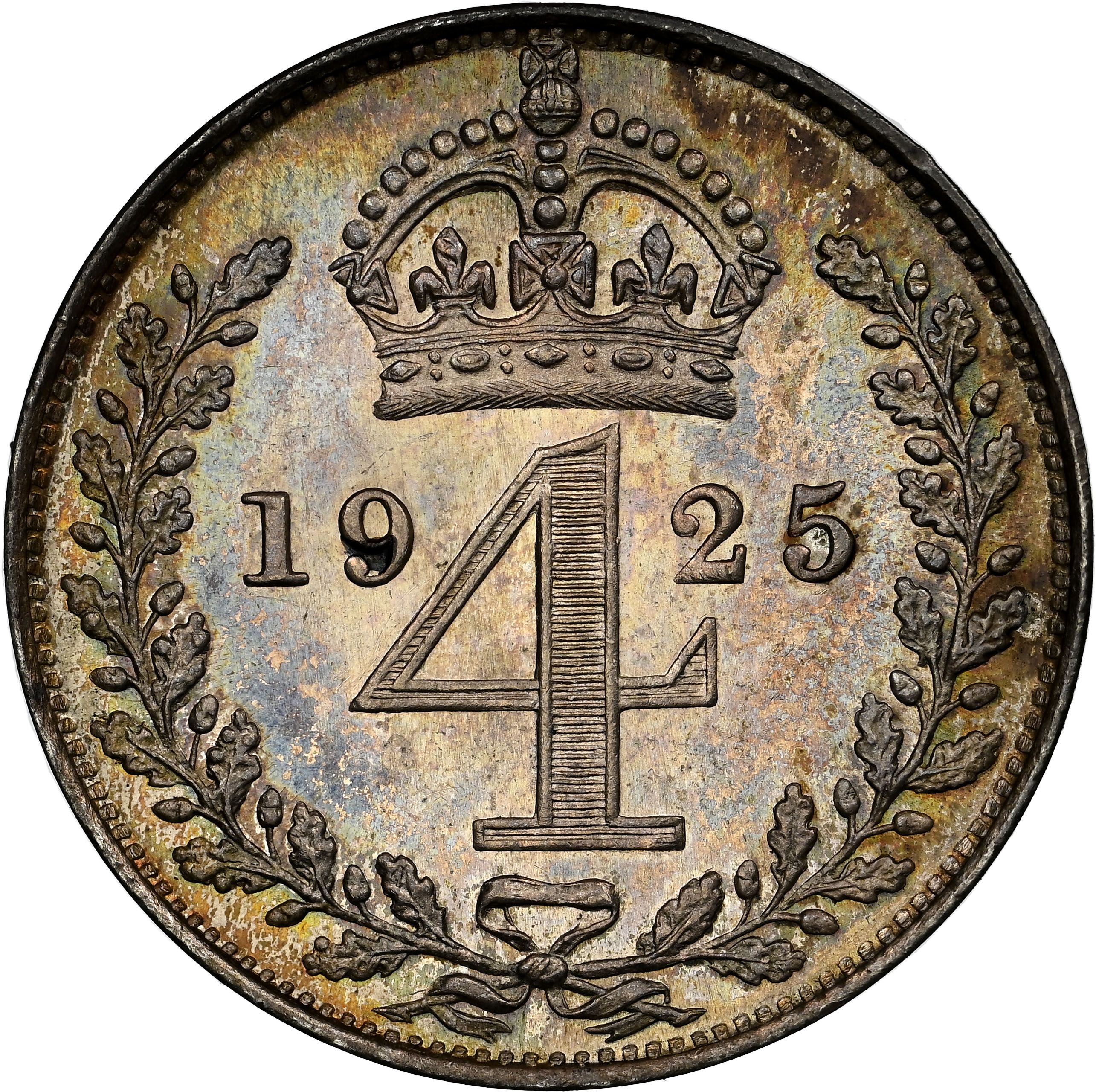 4 Pence - George V 2nd Maundy issue reverse