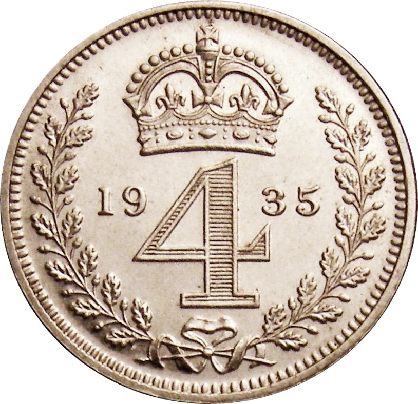 4 Pence - George V 3rd Maundy issue reverse
