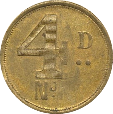 4 Pence - RH Hovenden and Sons London reverse