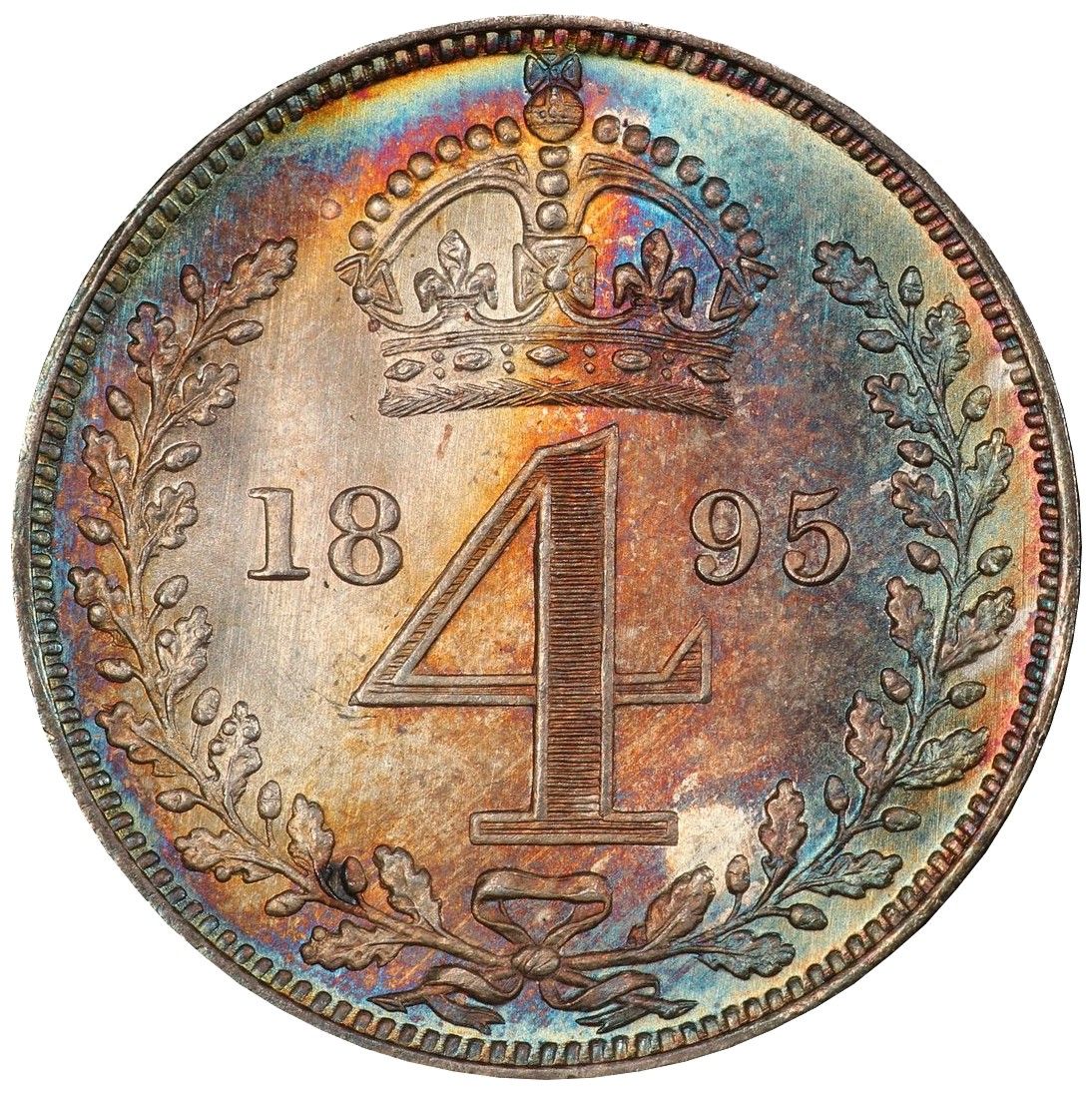 4 Pence - Victoria 3rd portrait; Maundy issues reverse