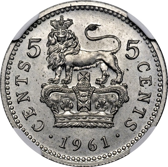 5 Cents - Elizabeth II Decimal Pattern reverse