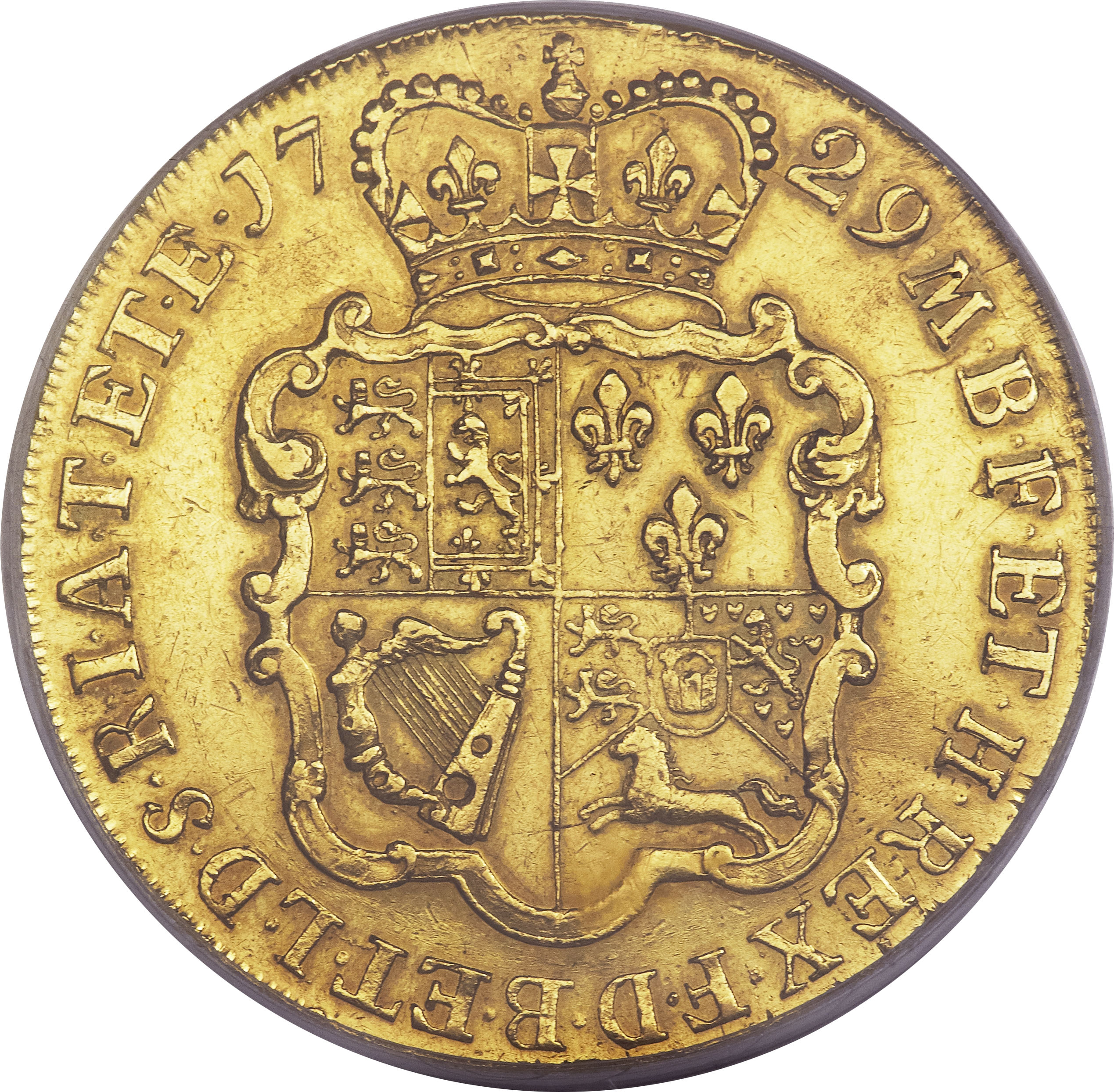 5 Guineas - George II Young portrait reverse