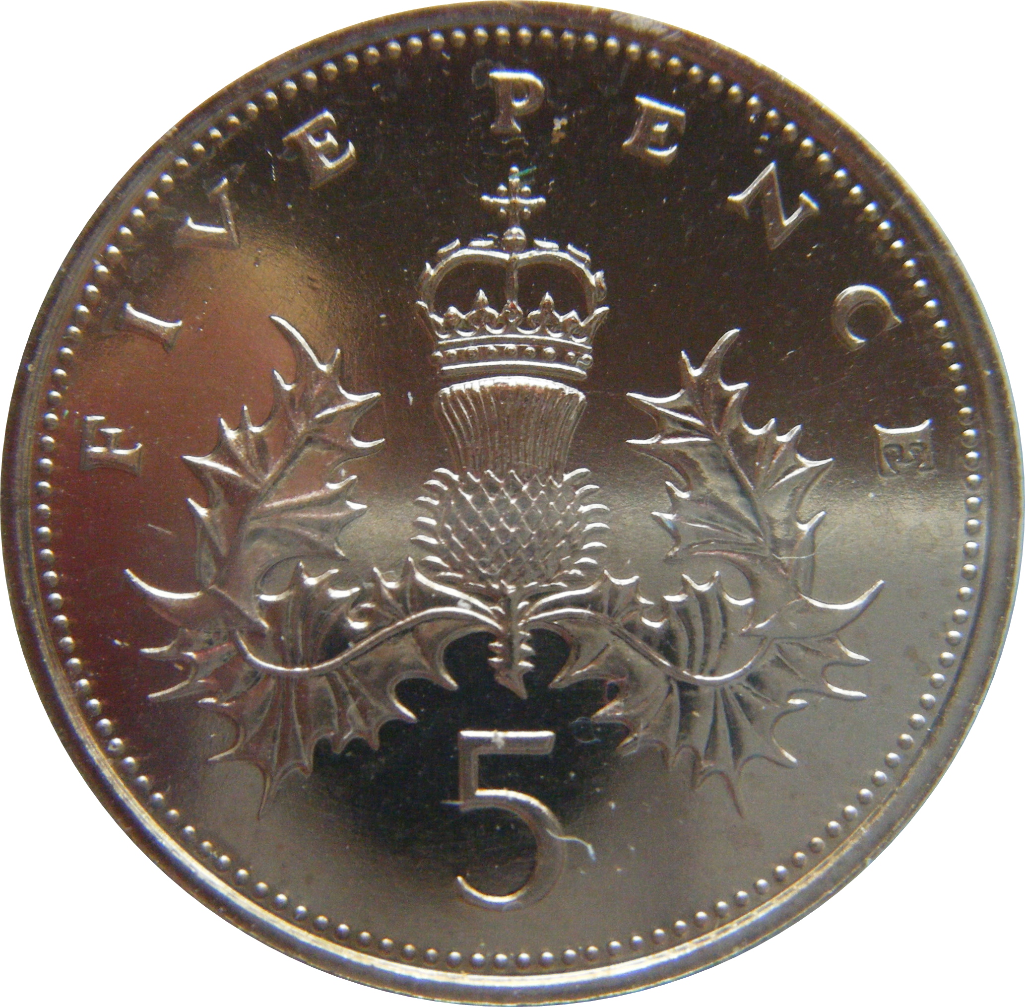 5 Pence - Elizabeth II 2nd portrait; set issue reverse