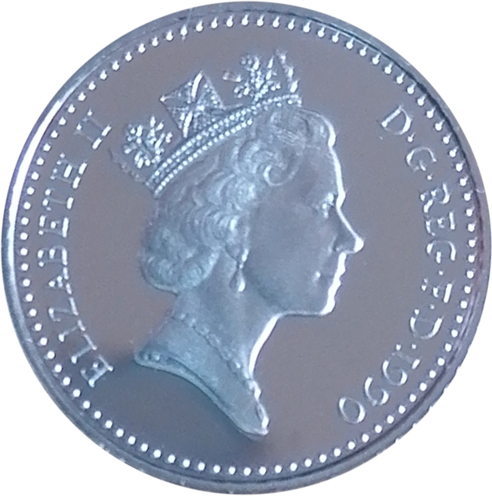 5 Pence - Elizabeth II 3rd portrait; small type; Silver Proof obverse
