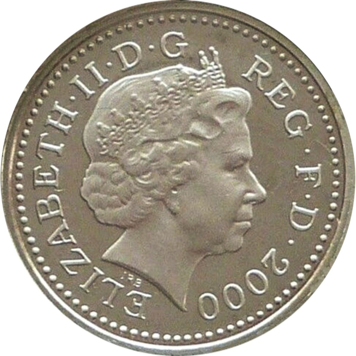 5 Pence - Elizabeth II 4th portrait; Crowned Thistle Silver Proof obverse