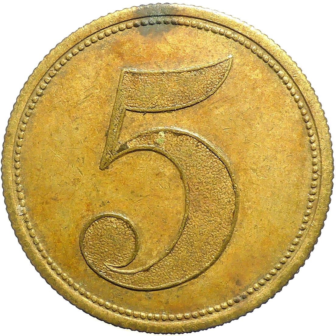 5 pence - M.H. Thompson - Hillend reverse