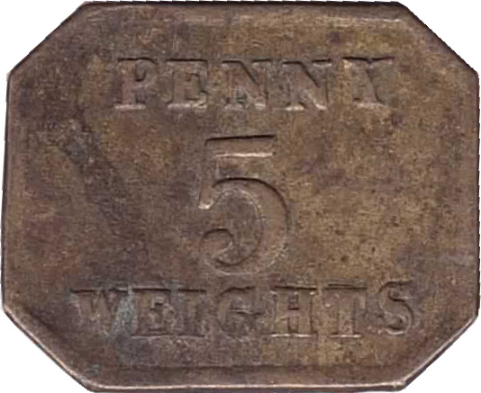 5 Penny Weights obverse