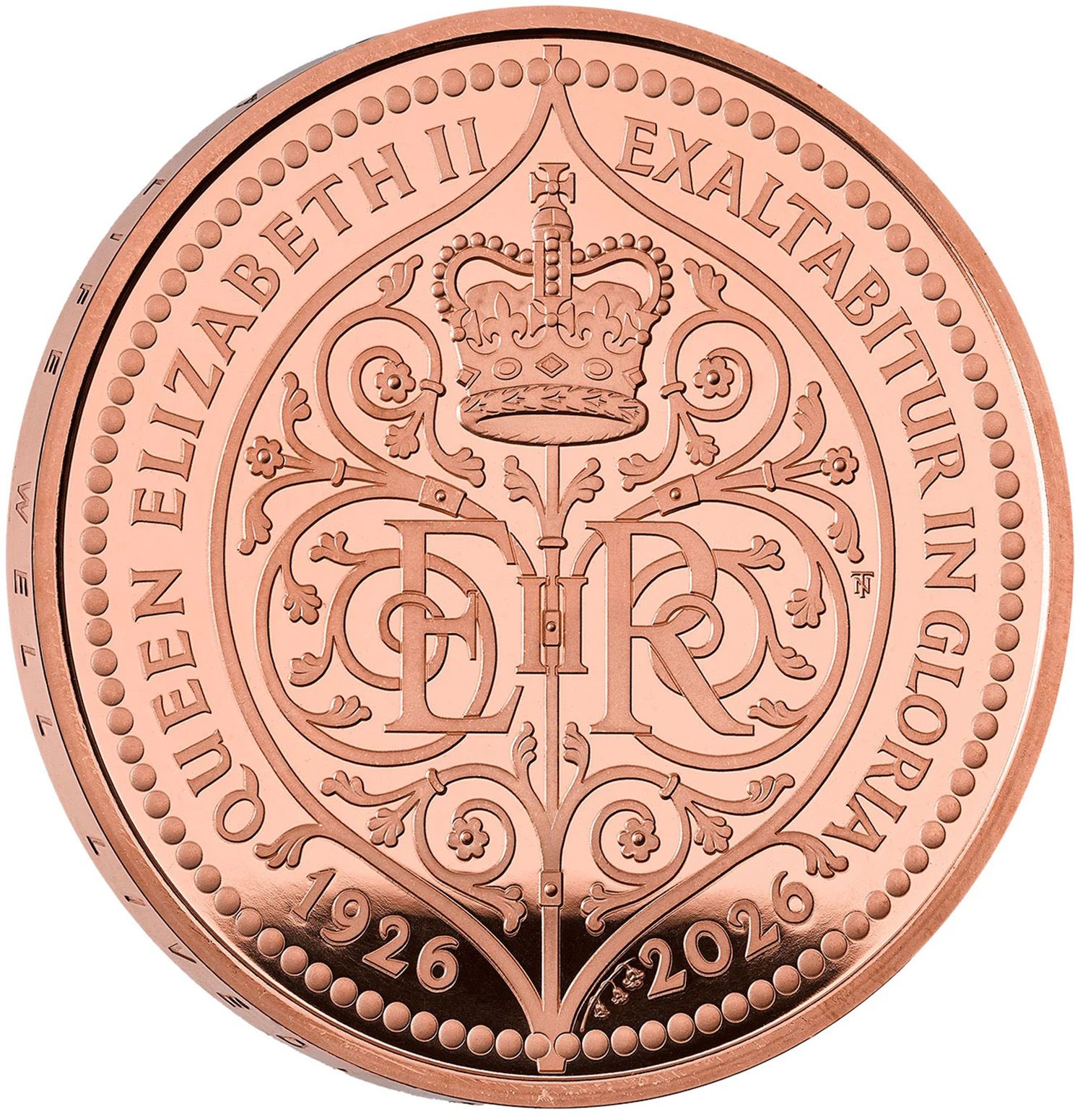 5 Pounds - Charles III 100th anniversary of Queen Elizabeth II; Gold Proof reverse