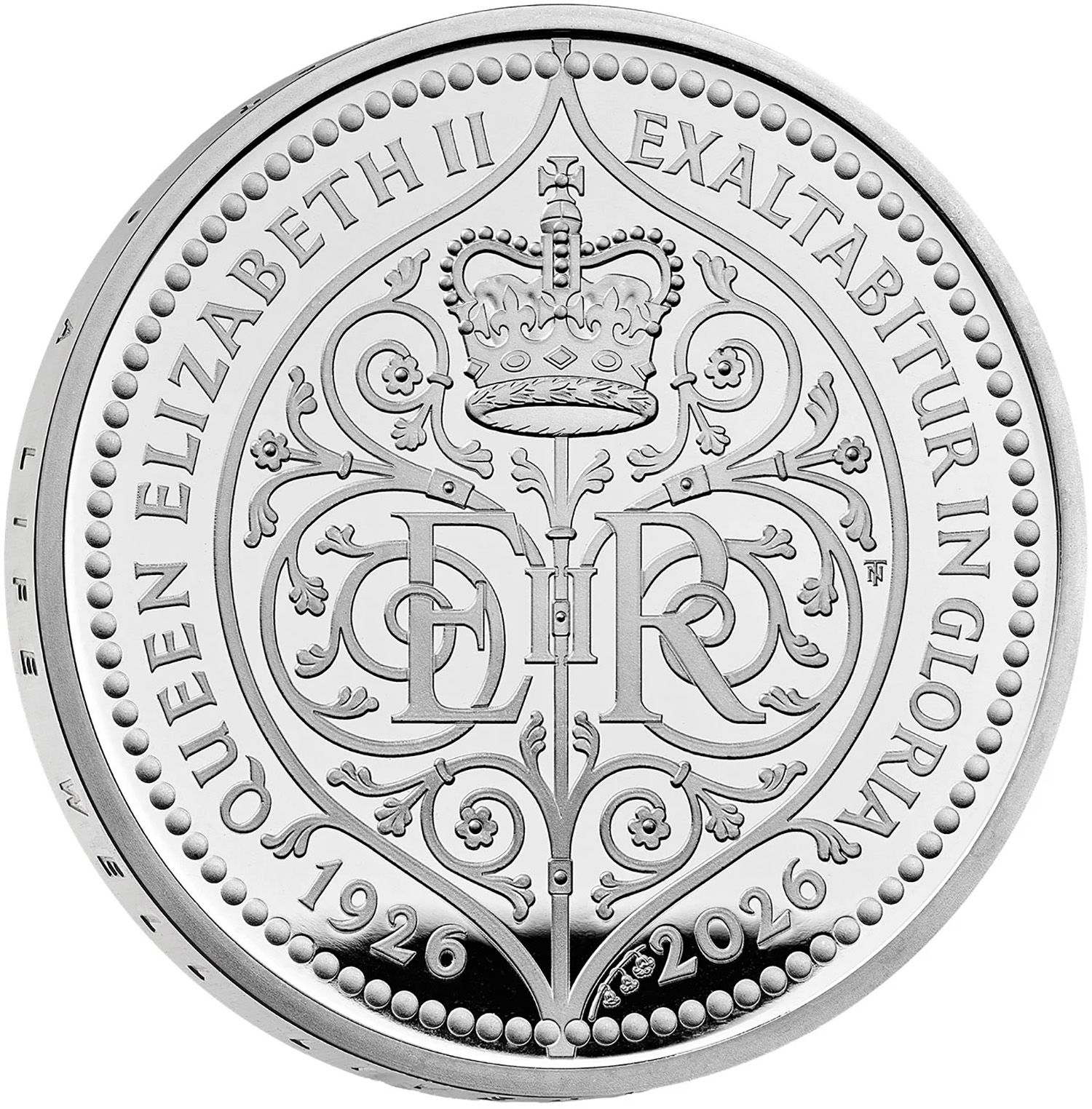 5 Pounds - Charles III 100th anniversary of Queen Elizabeth II; Silver Proof reverse