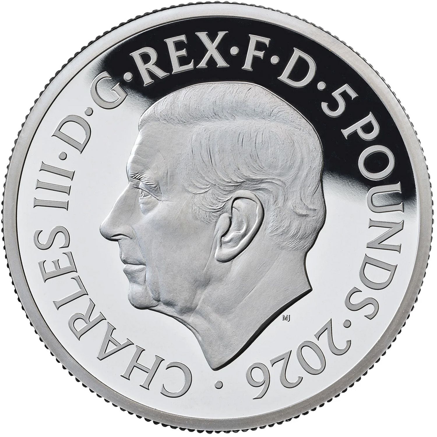 5 Pounds - Charles III 2 oz Fine Silver obverse