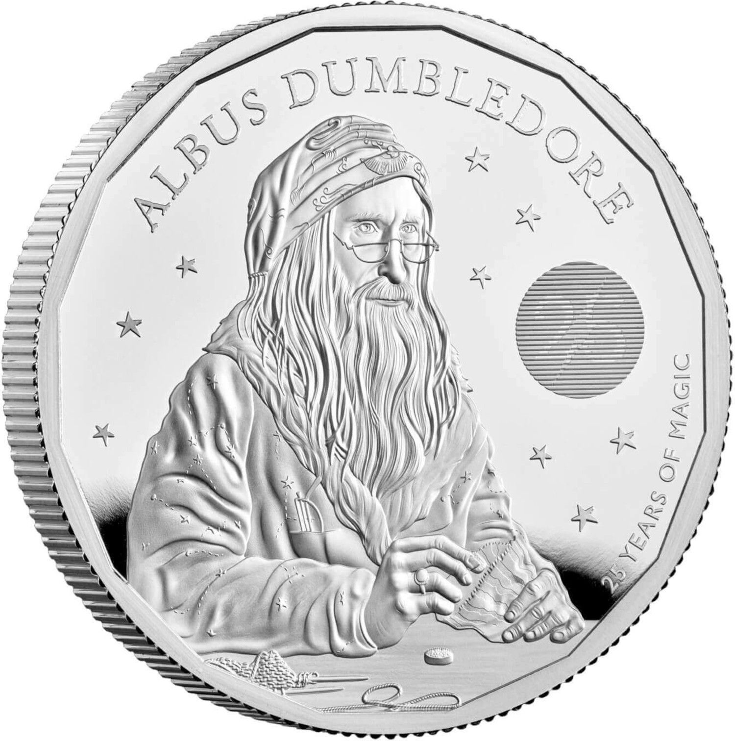 5 Pounds - Charles III Albus Dumbledore; Silver Proof reverse