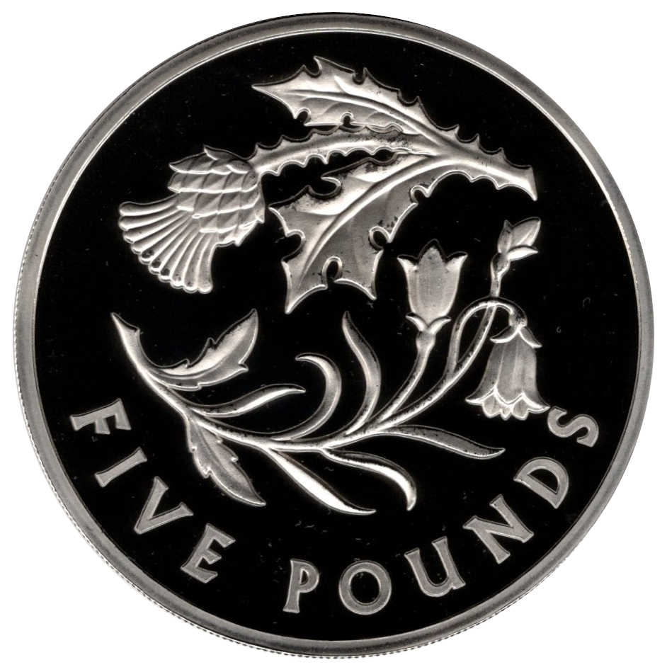 5 Pounds - Charles III Bluebell and Thistle - Scotland reverse