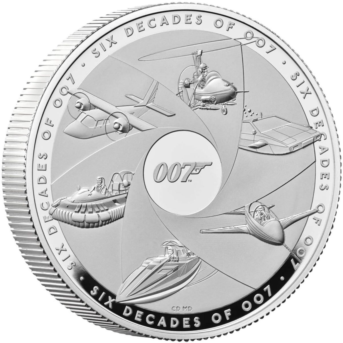 5 Pounds - Charles III Bond Films Completer; Silver Proof reverse