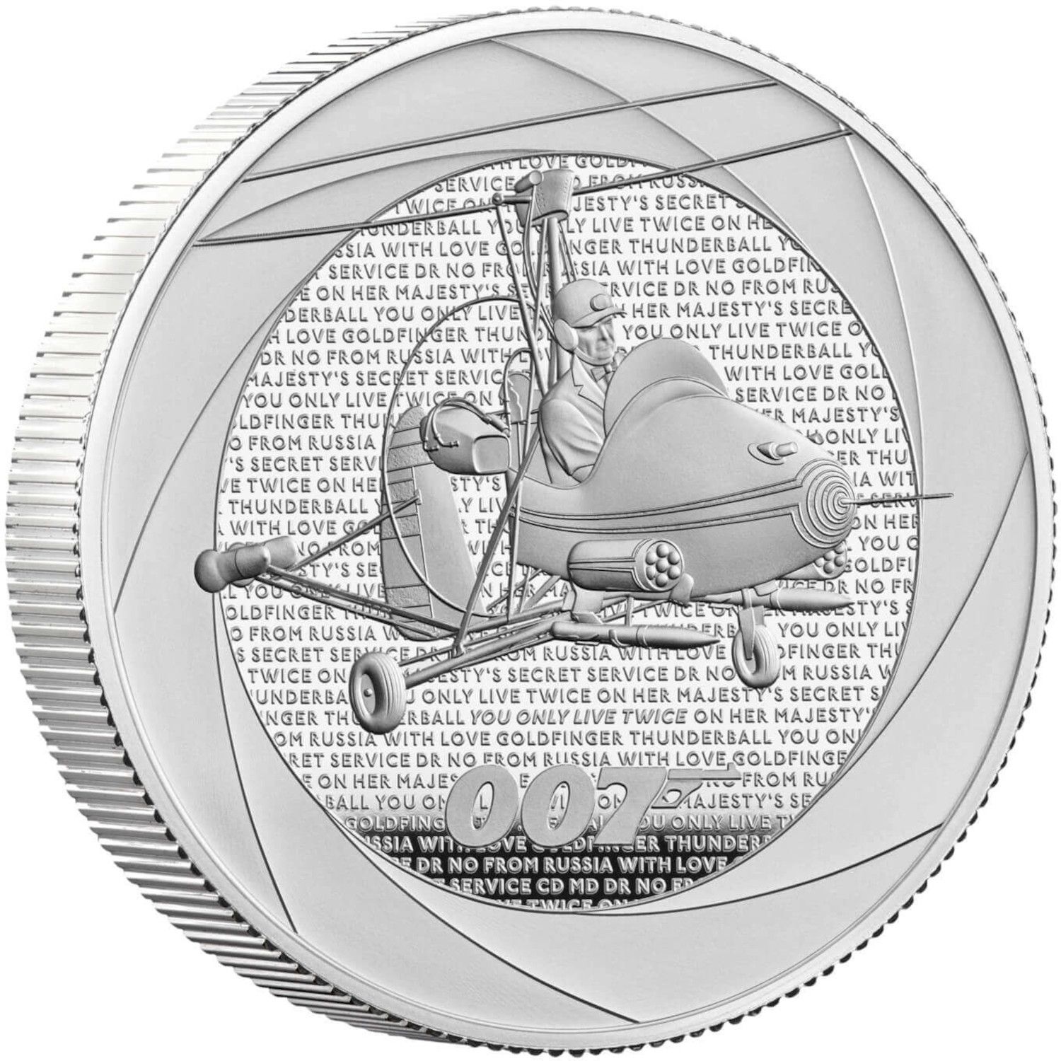 5 Pounds - Charles III Bond Films of the 1960s; Silver Proof reverse