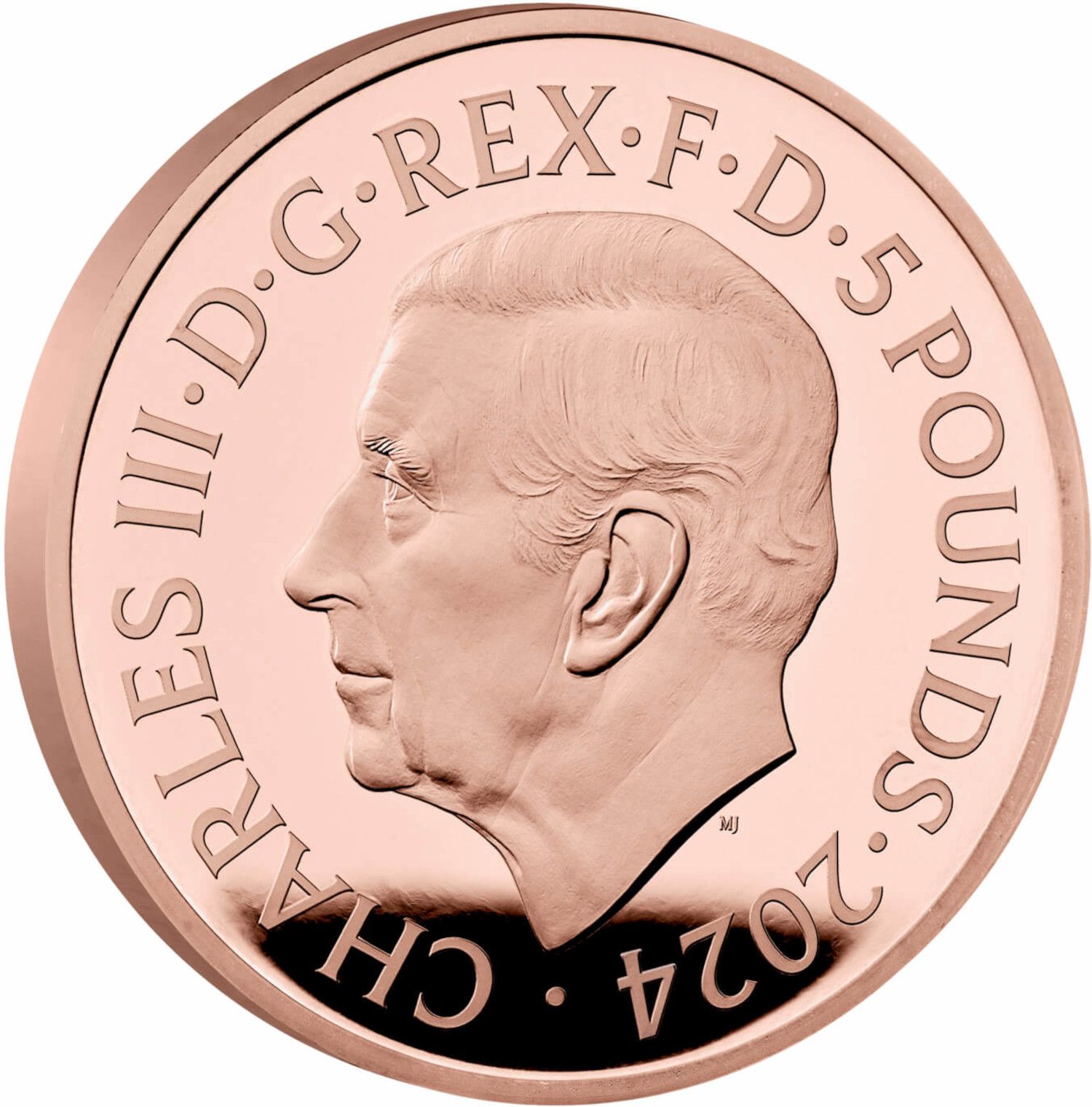 5 Pounds - Charles III Buckingham Palace; Gold Proof obverse