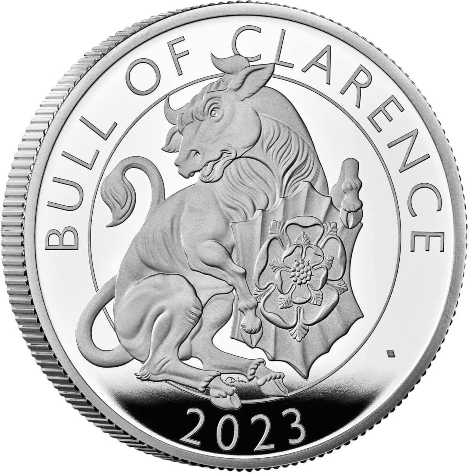 5 Pounds - Charles III Bull of Clarence; Silver Proof reverse