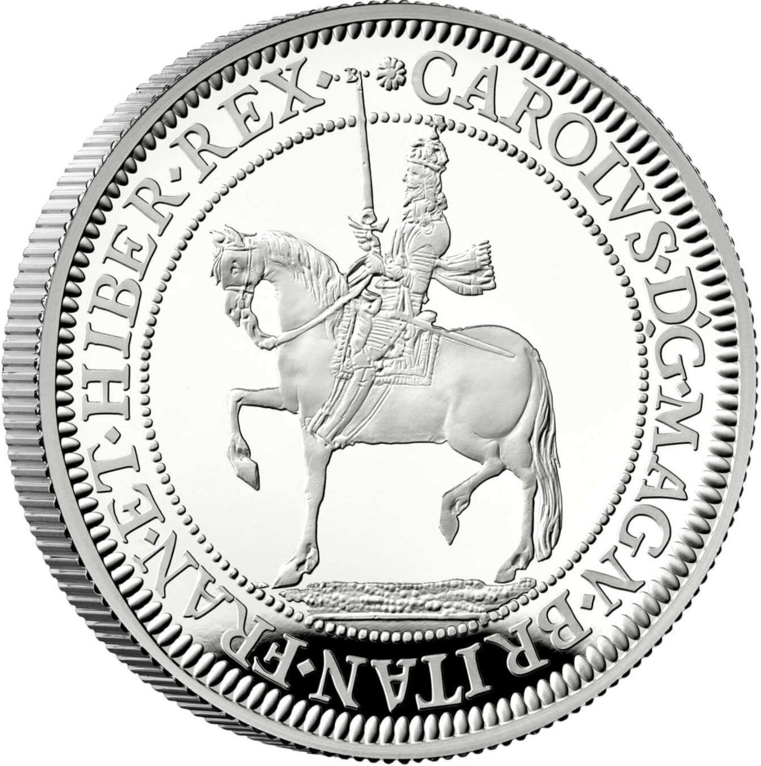 5 Pounds - Charles III Charles I; Silver Proof reverse