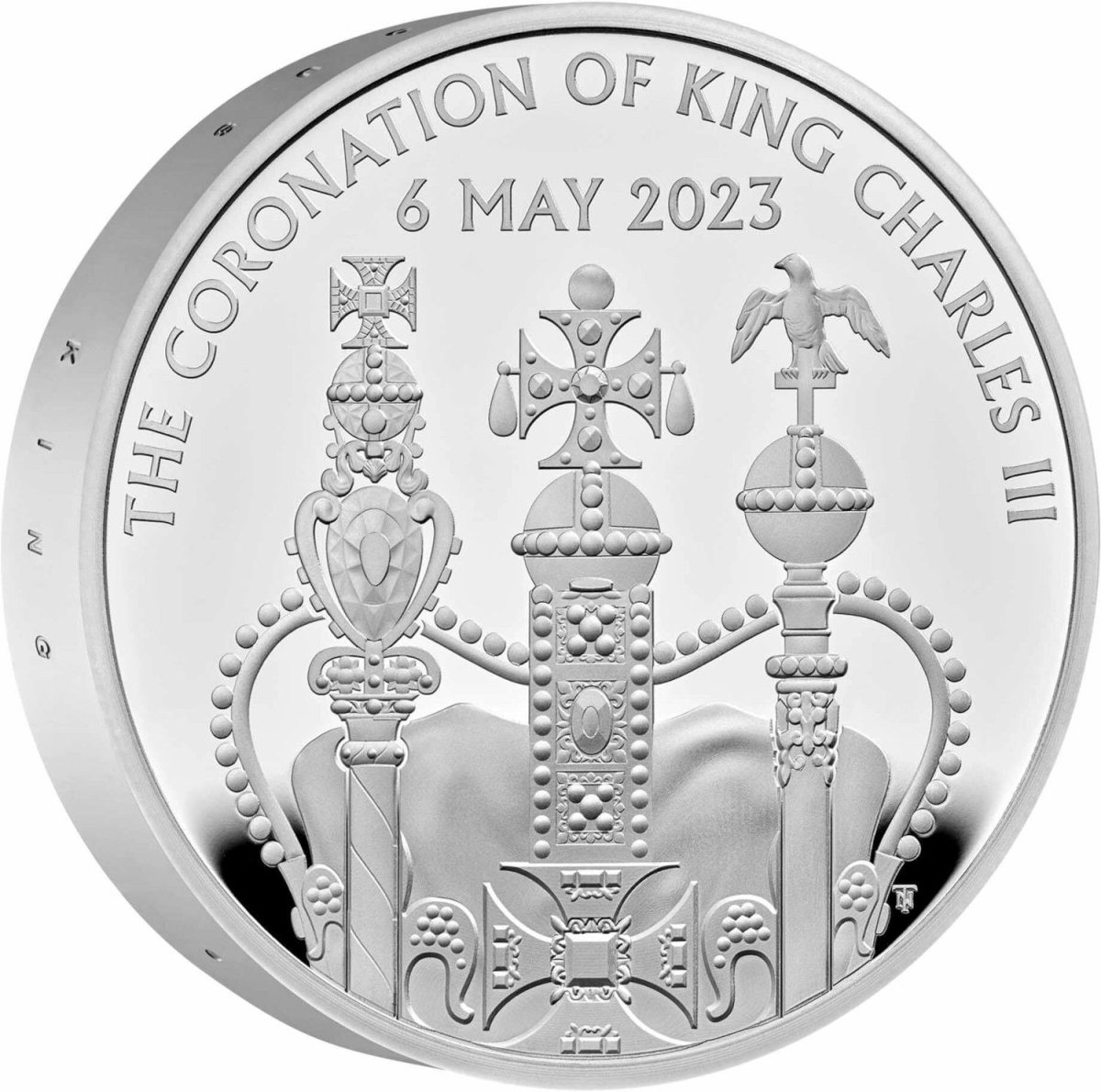 5 Pounds - Charles III Coronation; Silver Piedfort