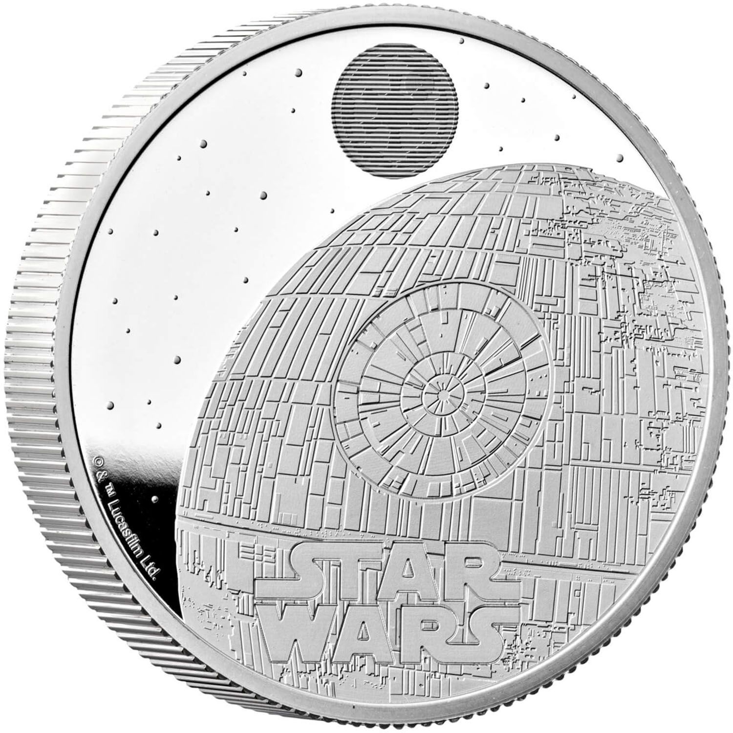 5 Pounds - Charles III Death Star II; Silver Proof reverse