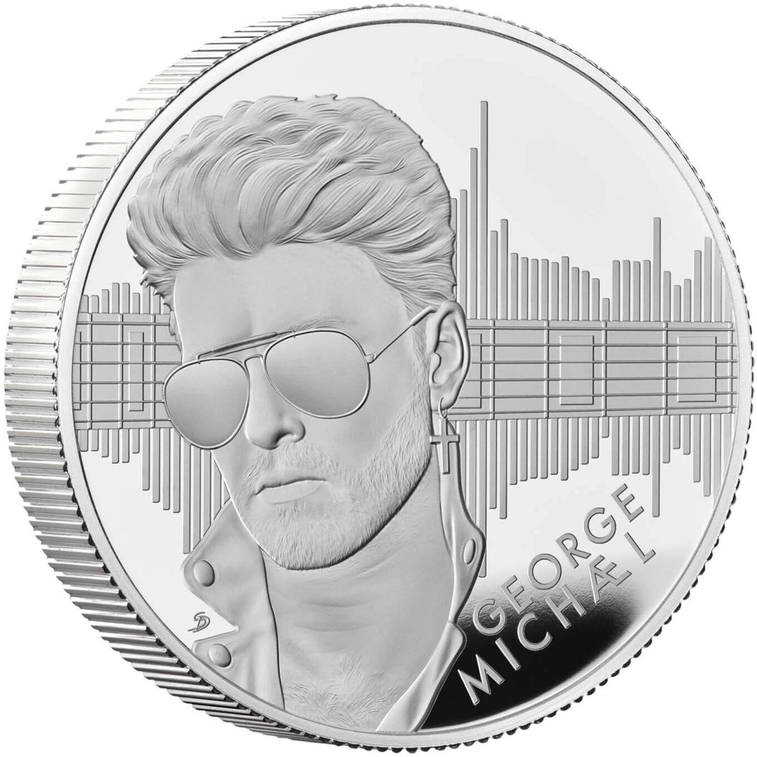 5 Pounds - Charles III George Michael; Silver Proof reverse