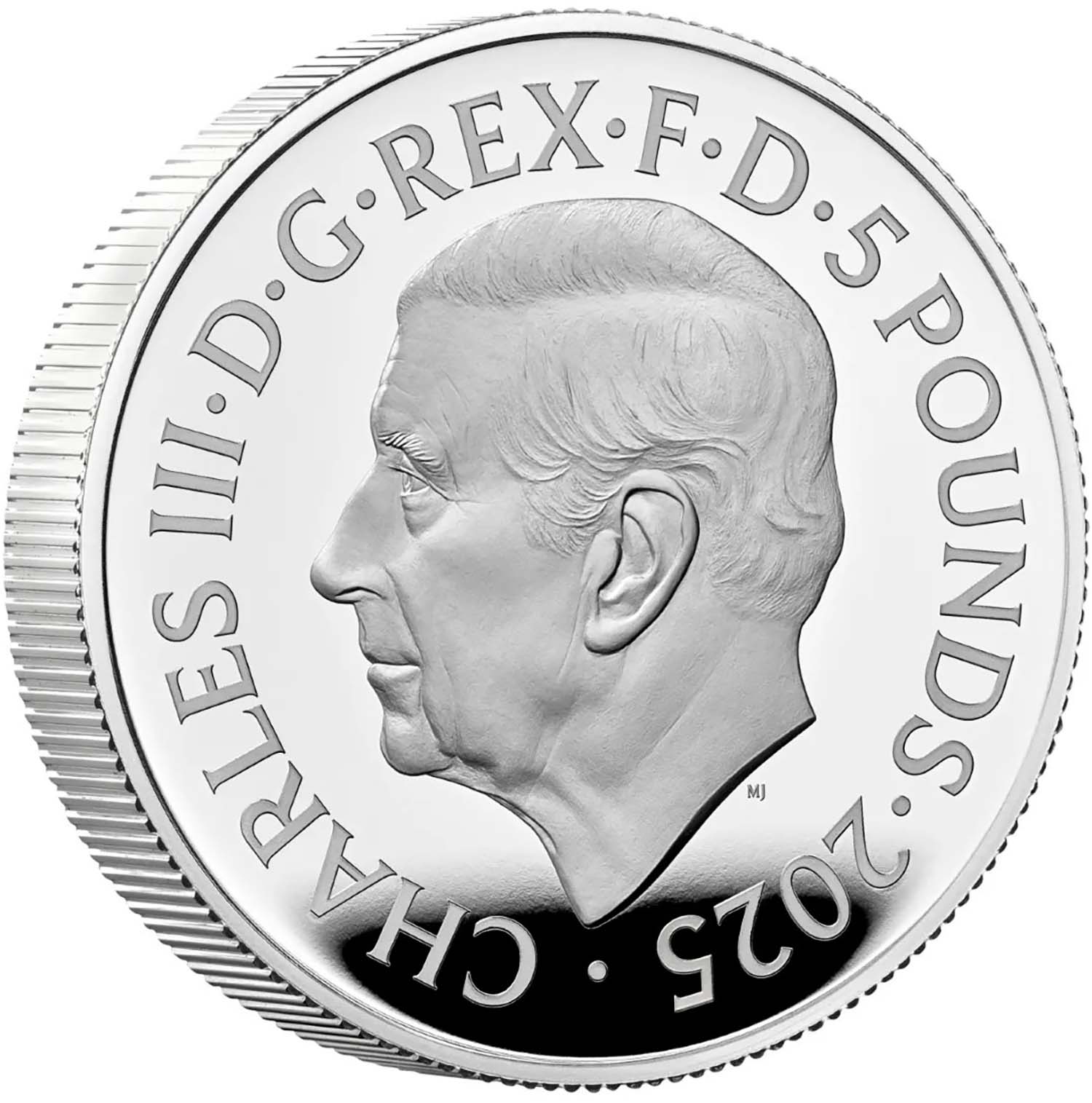 5 Pounds - Charles III Iron Maiden; Silver Proof obverse