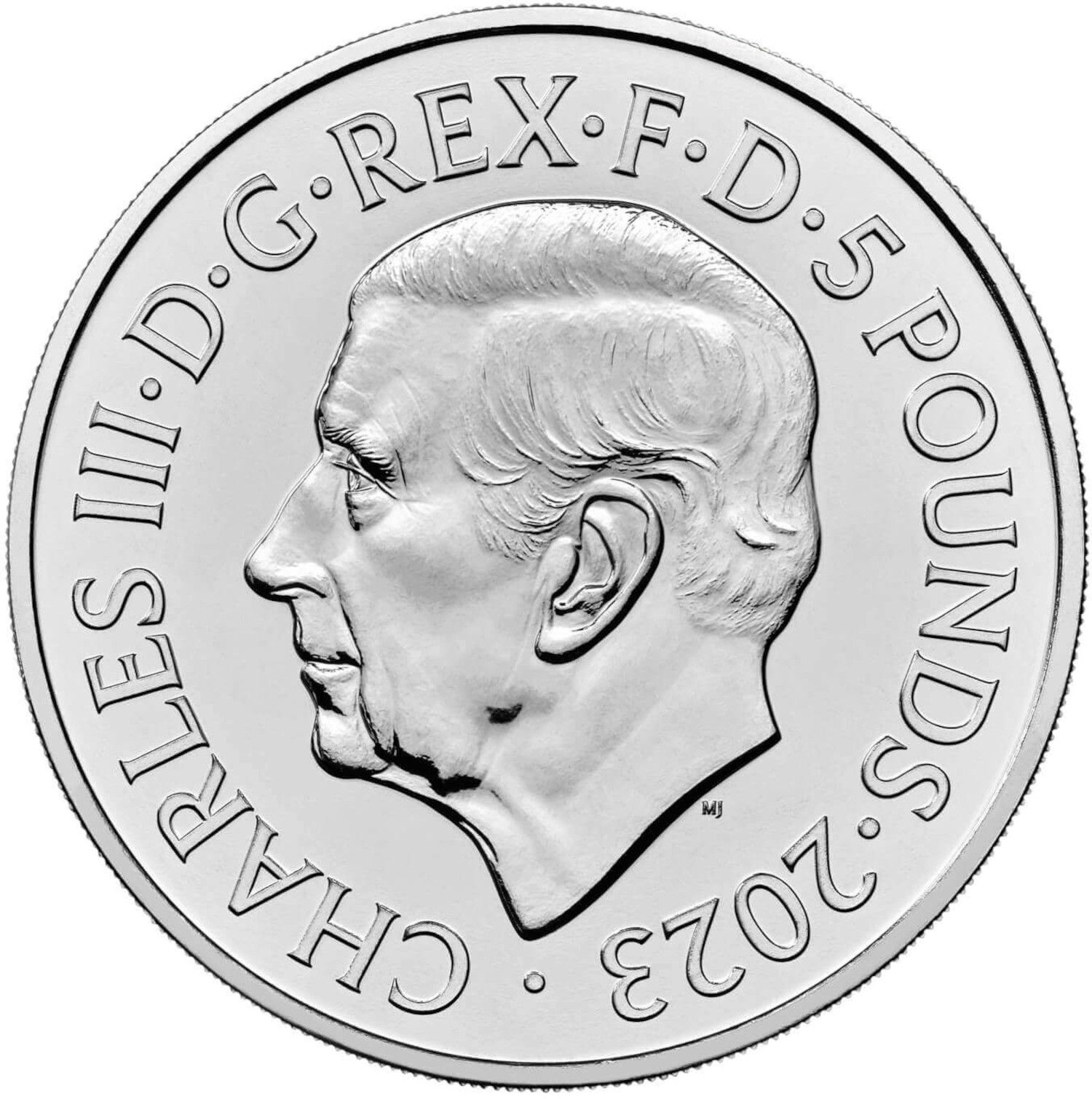 5 Pounds - Charles III King Arthur obverse