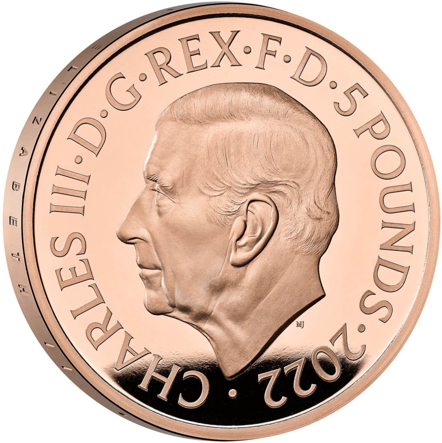 5 Pounds - Charles III Life and legacy of the Queen; Gold Proof obverse