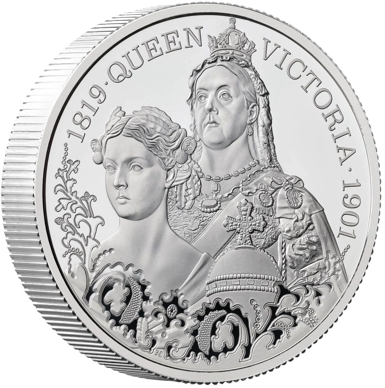 5 Pounds - Charles III Life of Queen Victoria; Silver Piedfort reverse