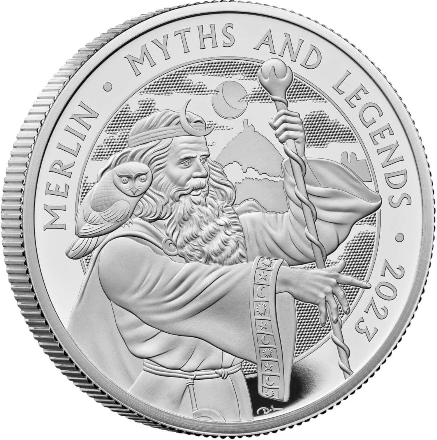 5 Pounds - Charles III Merlin; Silver Proof