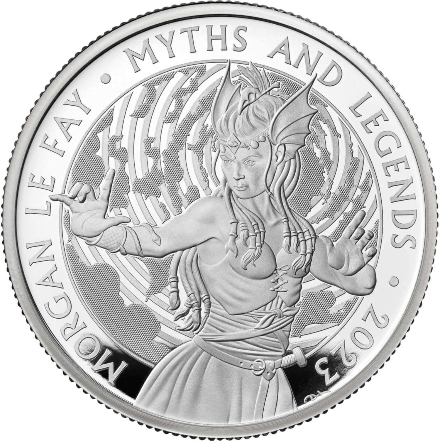 5 Pounds - Charles III Morgan Le Fay; Silver Proof