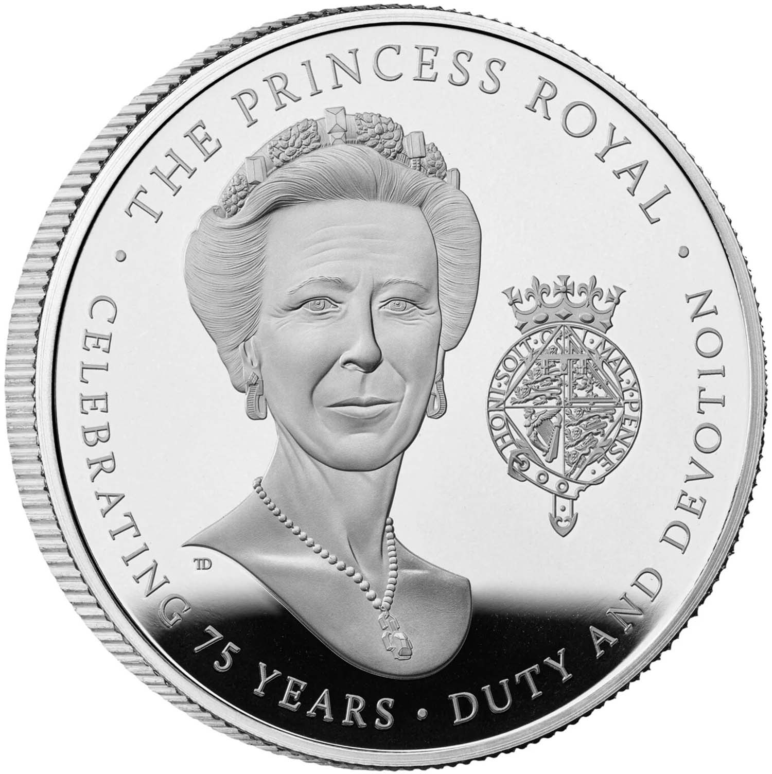 5 Pounds - Charles III Princess Anne; Silver Proof