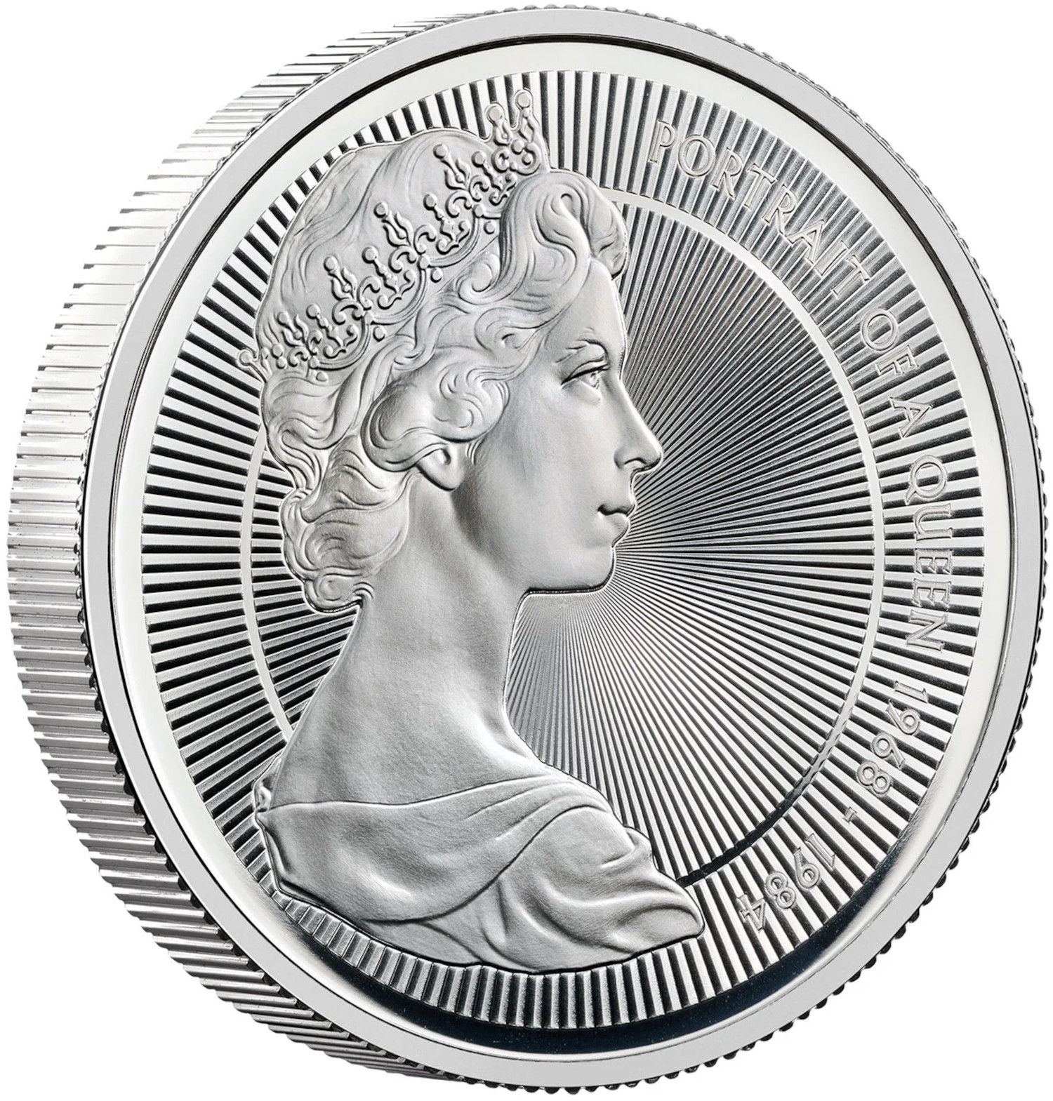 5 Pounds - Charles III Queen Elizabeth II: The Arnold Machin Portrait; Silver Piedfort