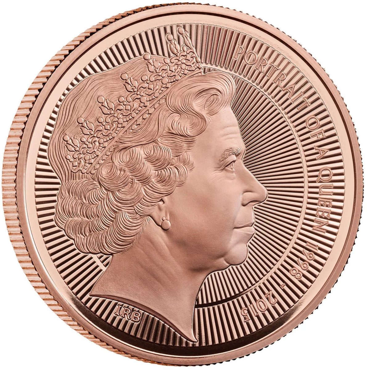 5 Pounds - Charles III Queen Elizabeth II: The Ian Rank-Broadley Portrait; Gold Proof reverse