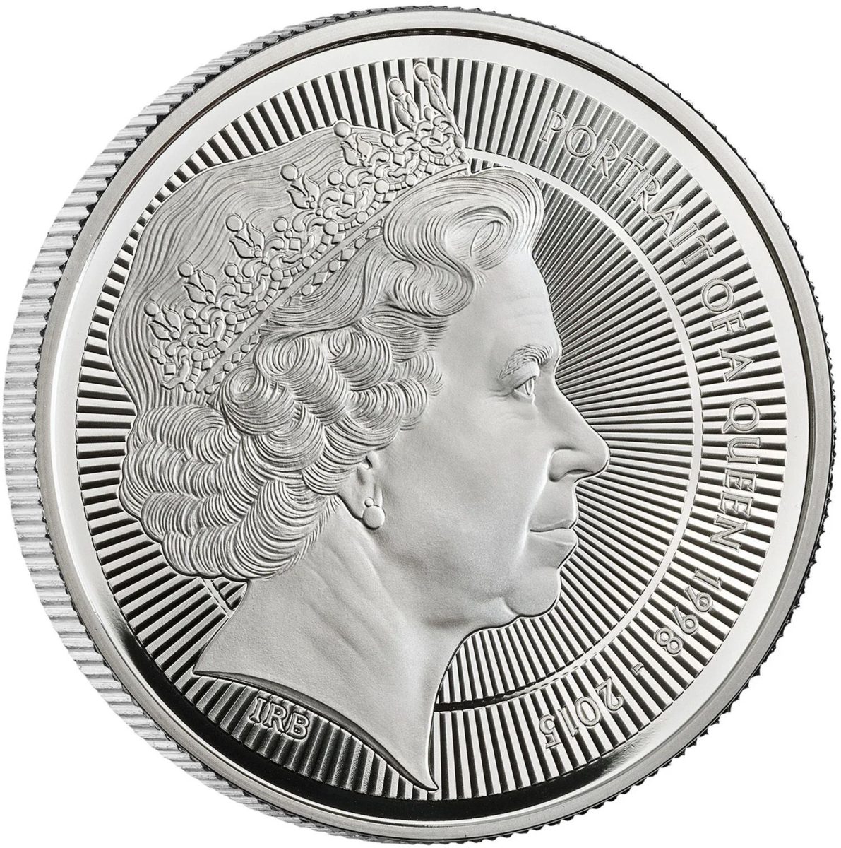 5 Pounds - Charles III Queen Elizabeth II: The Ian Rank-Broadley Portrait; Silver Proof reverse