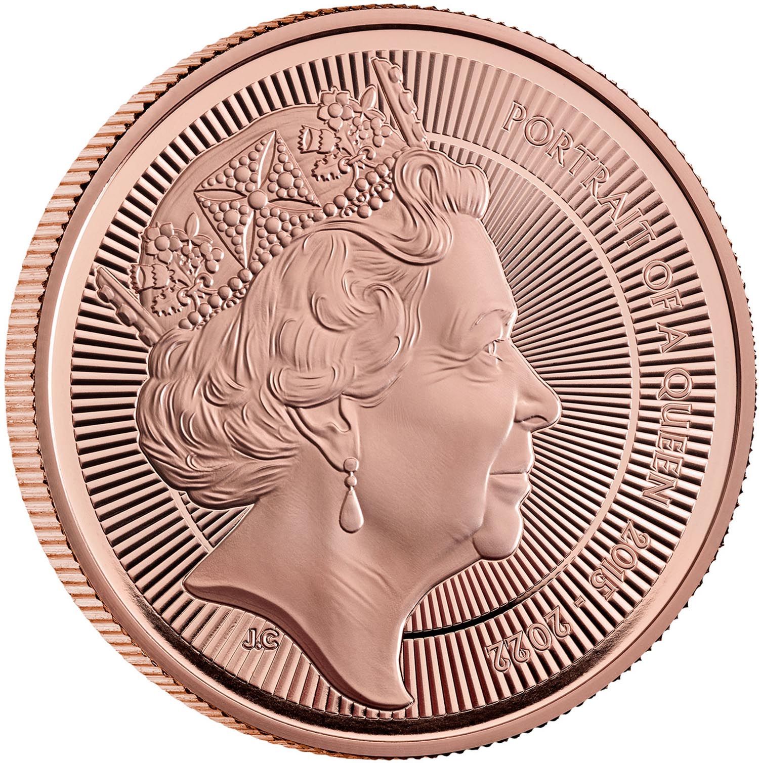 5 Pounds - Charles III Queen Elizabeth II: The Jody Clark Portrait; Gold Proof reverse