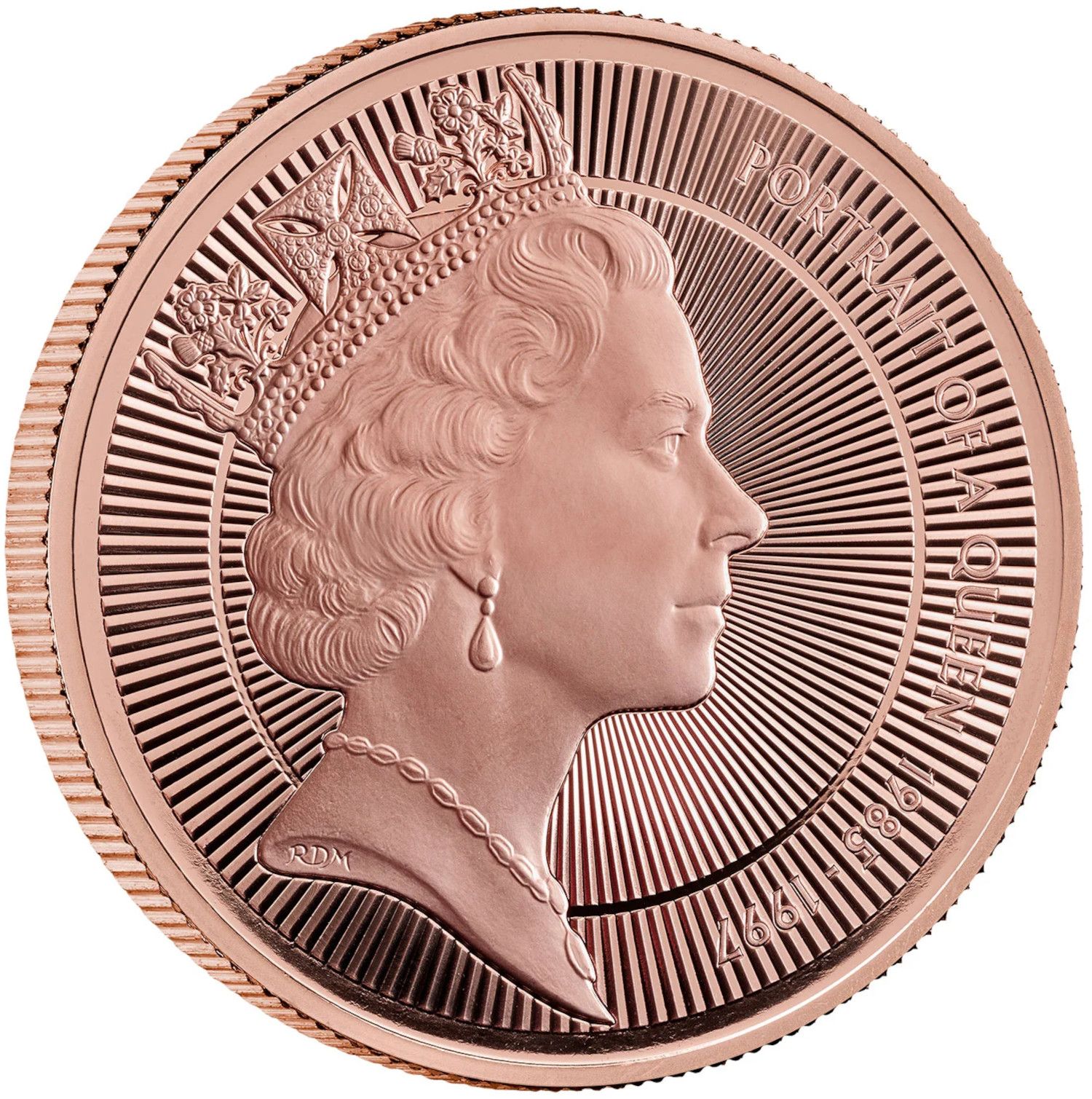 5 Pounds - Charles III Queen Elizabeth II: The Raphael Maklouf Portrait; Gold Proof reverse