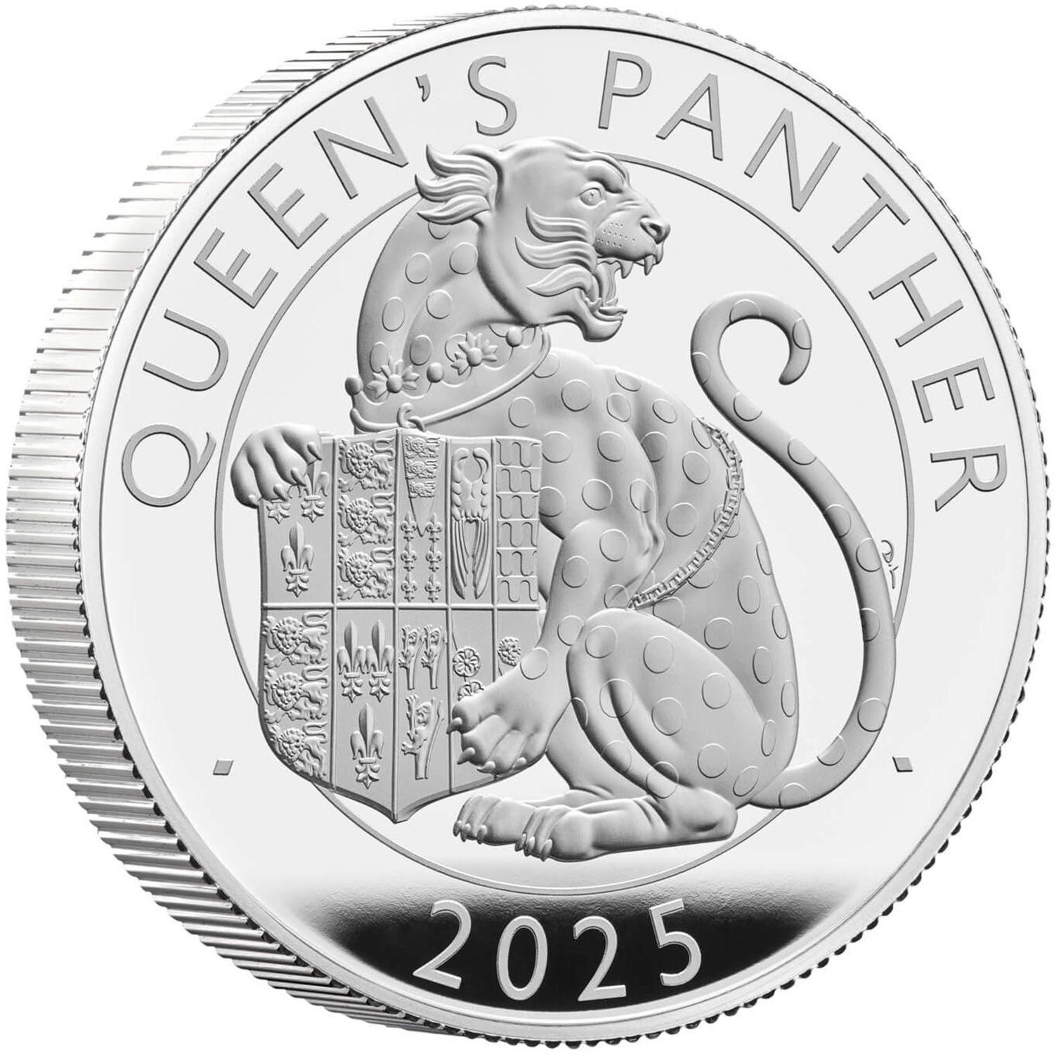 5 Pounds - Charles III Queen's Panther; Silver Proof reverse