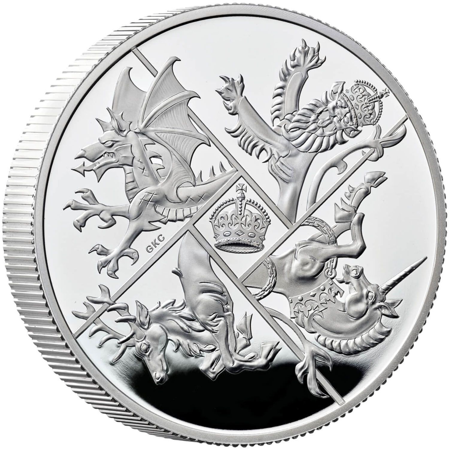 5 Pounds - Charles III The Four Nations; Silver Proof reverse