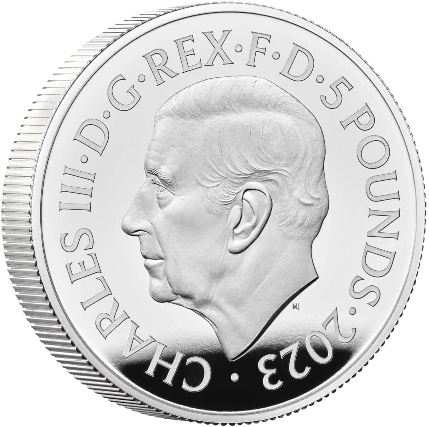 5 Pounds - Charles III The Police; Silver Proof obverse
